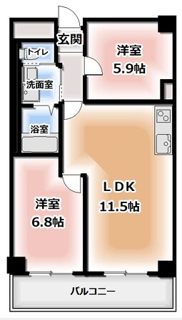 ネオコーポ門真東2番街の物件間取画像